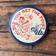 画像1: 【5.7cm】「DID YOU GET THE POINT」ピンズ ピンバッチ■ビンテージ アンティーク レトロ アメリカ雑貨 50s 蜂 缶バッジ (1)