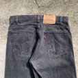 画像6: 【W31】Levi's 505 カットオフ ブラックデニムパンツ 黒■ビンテージ アメリカ古着 リーバイス テーパード 90s 後染め オレンジタブ