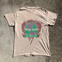 【M】VAN HALEN バンドTシャツ ベージュ■アメリカ古着 ヴァンヘイレン ロック ツアー コットン