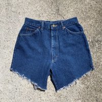 【W27/W28】Lee カットオフ デニム ショートパンツ■ビンテージ アメリカ古着 USA製 リー ショーツ ジーパン レディース 80s/90s