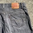 画像8: 【W34】90s USA製 Levi's 501 ブラックデニム カットオフ ショートパンツ 黒■ビンテージ アメリカ古着 リーバイス ショーツ 先染め