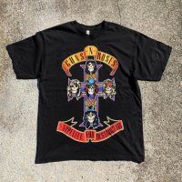 【XL】GUNS N' ROSES バンドTシャツ ブラック 黒■アメリカ古着 ガンズアンドローゼズ ロック アペタイト・フォー・ディストラクション