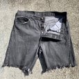 画像2: 【W34】90s USA製 Levi's 501 ブラックデニム カットオフ ショートパンツ 黒■ビンテージ アメリカ古着 リーバイス ショーツ 先染め