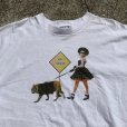 画像3: 【M/L】90s HOLLYWOOD BABE 犬×女性 プリントTシャツ 白■ビンテージ オールド アメリカ古着 コットン シングルステッチ 90s USA製