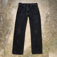 【W34 L34】メキシコ製 Levi's 505 ブラックデニムパンツ 黒■オールド アメリカ古着 リーバイス ジーパン テーパード