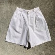 画像1: 【W28】Ralph Lauren 2タック ワイド ショートパンツ 白■ビンテージ オールド アメリカ古着 90s ラルフローレン レディース ショーツ (1)