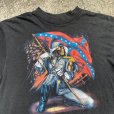 画像3: 【L】80s USA製 3Dエンブレム スカル プリントTシャツ ブラック 黒■ビンテージ オールド アメリカ古着 レベルフラッグ ハーレー MC