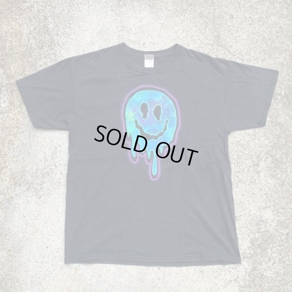 画像1: 【L】FRUIT メルティングスマイル プリントTシャツ ブラック 黒■ビンテージ オールド アメリカ古着 コットン フルーツオブザルーム