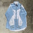 画像6: 【L/XL】Wrangler 切替 長袖シャツ ストライプ 白×水色■ビンテージ オールド レトロ アメリカ古着 ラングラー ウエスタン