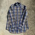 画像6: 【M/L】ダメージ有り Ralph Lauren ボタンダウン 長袖シャツ 青チェック■オールド アメリカ古着 ラルフローレン