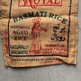 画像3: 【36cm×31cm】ROYAL BASMATI RICE 麻 トートバッグ■ビンテージ オールド レトロ アメリカ古着 ジュートバッグ 米袋 手提げ