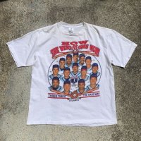 【XL】90s USA製 BELTON MLB プリントTシャツ 白■ビンテージ アメリカ古着 コットン メジャーリーグ オールスター 野球 シングルステッチ