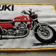 画像2: 【12.6cm×21.2cm】デッドストック 70s「SUZUKI」刺繍ワッペン 白■ビンテージ アメリカ古着 雑貨 パッチ モーター系 バイク スズキ No.1 (2)