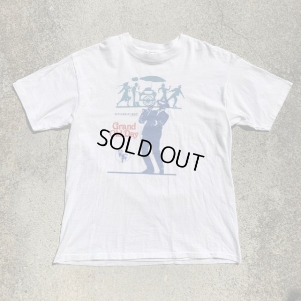 画像1: 【L】90s ONEITA「Grand Old Day」プリントTシャツ 白■ビンテージ オールド レトロ アメリカ古着 コットン オニータ ジャズ 音楽 