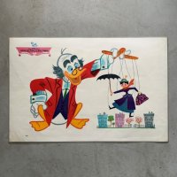 【29.2cm×44.2cm】Walt Disney メリーポピンズ ランチョンマット ビニールシート■ビンテージ アンティーク レトロ インテリア 60s