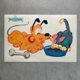 画像1: 【29.2cm×44.2cm】Walt Disney フルート＆フィガロ ランチョンマット ビニールシート■ビンテージ アンティーク ディズニー 60s No.1 (1)