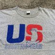 画像2: 【L】80s USA製 Champion 88/12 コットン×レーヨン プリントTシャツ 杢グレー■ビンテージ オールド アメリカ古着 シングルステッチ