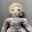 画像2: 【48cm】UNKNOWN ハンドメイド ドール ぬいぐるみ■ビンテージ アンティーク 人形 オブジェ インテリア 女の子 花柄 70s