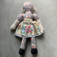 画像7: 【48cm】UNKNOWN ハンドメイド ドール ぬいぐるみ■ビンテージ アンティーク 人形 オブジェ インテリア 女の子 花柄 70s