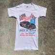 画像1: 【レディース or キッズ】70s USA製 Arrow レーシングカー プリントTシャツ 白■ビンテージ アメリカ古着 コットン シングルステッチ (1)