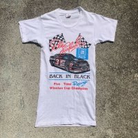 【レディース or キッズ】70s USA製 Arrow レーシングカー プリントTシャツ 白■ビンテージ アメリカ古着 コットン シングルステッチ