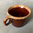 画像4: 【6.9cm×10.0cm】Hull Pottery Crestone セラミックマグ 茶色■ビンテージ アンティーク アメリカ雑貨 陶器 コップ レトロ No.1 