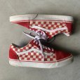 画像2: 【28.0cm】VANS スエード×チェッカーフラッグ オールドスクール スニーカー 赤■アメリカ企画 古着 バンズ SK8 スケシュー ローカット