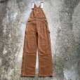 画像1: 【W30】USA製 Dickies ブラウンダック地 オーバーオール 茶色■ビンテージ オールド レトロ アメリカ古着 アメリカ製 レディース (1)