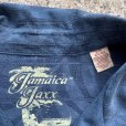 画像3: 【L/XL】Jamaica Jaxx オープンカラー 刺繍 半袖シルクシャツ 青■オールド レトロ アメリカ古着 アロハシャツ ジャガード 開襟 総柄