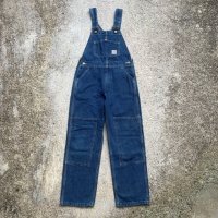 【W26 Kids】USA製 carhartt デニム オーバーオール■ビンテージ オールド レトロ アメリカ古着 アメリカ製 カーハート 子供服