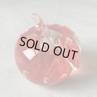 【9.4cm】70s アメリカ雑貨 アップル ガラスオブジェ■ビンテージ アンティーク レトロ リンゴ 果物 ペーパーウェイト インテリア No.3