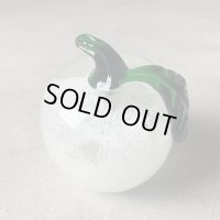 【8.4cm】アメリカ雑貨 アップル ガラスオブジェ■ビンテージ アンティーク レトロ リンゴ 林檎 果物 ペーパーウェイト インテリア No.2