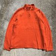 画像1: 【XL】Polo Ralph Lauren プルオーバー ハーフジップ コットンニット セーター オレンジ■オールド アメリカ古着 ラルフローレン (1)