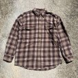 画像1: 【L/XL】carhartt ヘビーコットン 長袖ネルシャツ 茶系チェック■アメリカ古着 カーハート ライトネル ビッグサイズ (1)