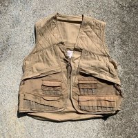 【L/XL】90s Columbia ハンティングベスト ベージュ■ビンテージ オールド レトロ アメリカ古着 シューティング コロンビア ビッグサイズ