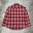 画像2: 【XL】PENDLETON ヘビーコットン 長袖ネルシャツ 赤 オンブレチェック■ビンテージ オールド アメリカ古着 ペンドルトン ビッグサイズ