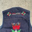 画像7: 【S/M】70s Sears Roebucks 刺繍入り 裏ボア デニムベスト■ビンテージ オールド レトロ アメリカ古着 レディース シアーズ