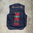 画像6: 【S/M】70s Sears Roebucks 刺繍入り 裏ボア デニムベスト■ビンテージ オールド レトロ アメリカ古着 レディース シアーズ