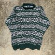 画像6: 【M/L】90s GAP ロールネック コットンニット セーター 緑 総柄■ビンテージ オールド アメリカ古着 90s オールドギャップ ビッグサイズ