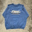 画像7: 【M/L】80s USA製 sportswear FEN810AM 発砲プリント スウェット 杢ブルー■ビンテージ アメリカ古着 ミリタリー 在日米軍向けラジオ局