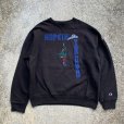 画像1: 【L/XL】90s USA製 Champion シンクロナイズドスイミング 刺繍 スウェット ブラック 黒■ビンテージ オールド アメリカ古着 チャンピオン (1)