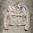 画像1: 【L/XL】70s USA製 Lee デニムジャケット 生成り色 白■ビンテージ オールド アメリカ古着 リー ジージャン 101タイプ ウエスターナー (1)