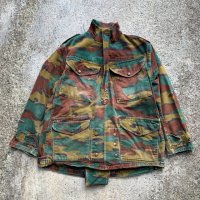 【M/L】ベルギー軍 プルオーバー ジャケット ジグソーカモ 迷彩■ビンテージ ヨーロッパ古着 ユーロミリタリー デニソンスモック No.1