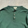 画像3: 【XL/XXL】Eddie Bauer ヘンリーネック 肉厚 サーマルシャツ 緑■ビンテージ オールド アメリカ古着 90s エディーバウアー コットン