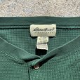 画像4: 【XL/XXL】Eddie Bauer ヘンリーネック 肉厚 サーマルシャツ 緑■ビンテージ オールド アメリカ古着 90s エディーバウアー コットン