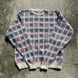 画像6: 【XXL】LONDON FOG コットンニット セーター チェック柄■ビンテージ オールド レトロ アメリカ古着 90s ロンドンフォグ クルーネック