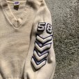 画像6: 【XS/S or Ladies】50s NELSON KNITTING MILLS CO. Vネック スクールセーター ウールニット 白■ビンテージ アメリカ古着 レディース