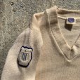 画像5: 【XS/S or Ladies】50s NELSON KNITTING MILLS CO. Vネック スクールセーター ウールニット 白■ビンテージ アメリカ古着 レディース