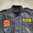 画像2: 【M/L】Hertz&Penske ワッペン付き ナイロン レーシングジャケット ブラック 黒■ビンテージ オールド アメリカ古着 80s/90s