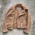 画像6: 【M】Levi's ダブルライダースタイプ パイルフリースジャケット ベージュ 茶系■アメリカ古着 リーバイス B3タイプ